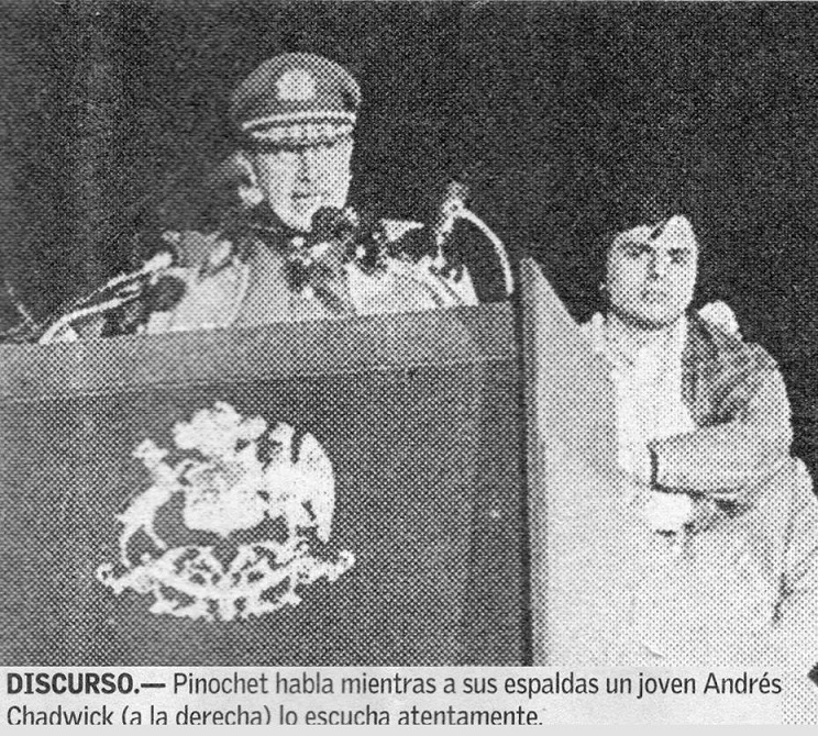 Resultado de imagen para andres chadwick joven PINOCHET